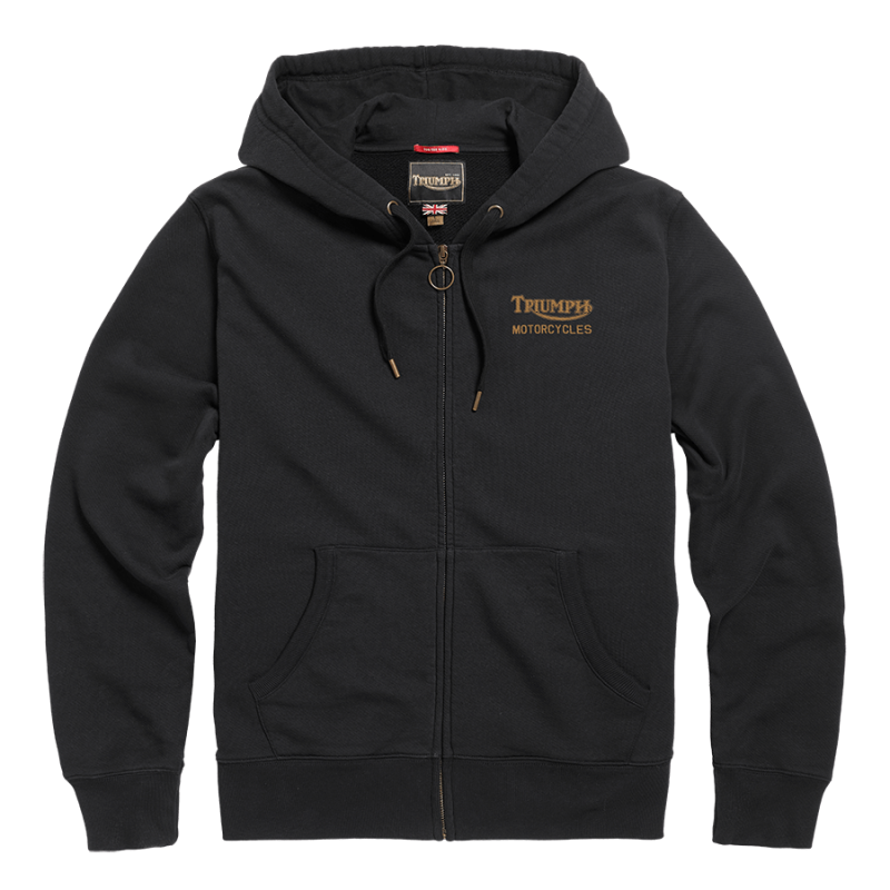 Spoke Zip Thru Logo Hoodie